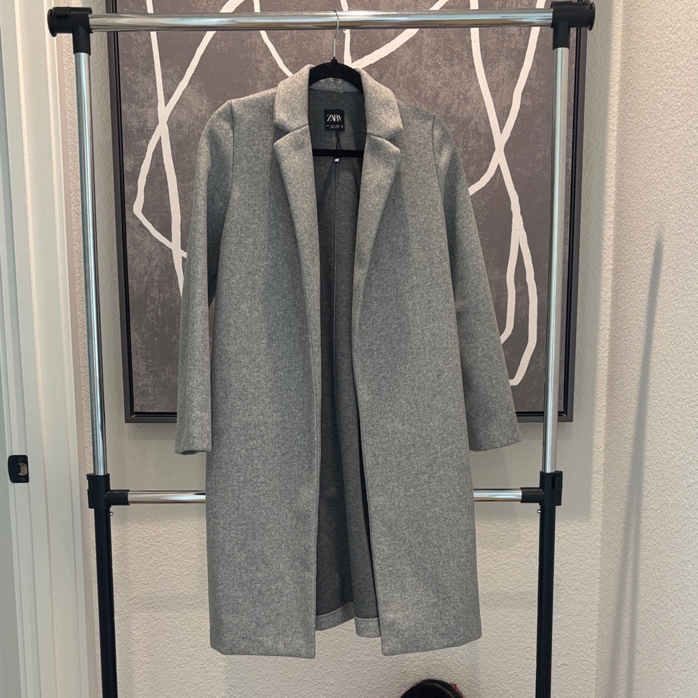 Zara Women's Classic Gray Trench Coat